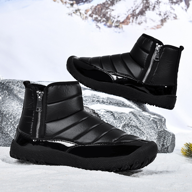 Cizme de zăpadă transfrontaliere noi pentru bărbați, pantofi de bumbac cu căptușeală din fleece, cizme de iarnă calde pentru exterior, pantofi de nord-est din bumbac mare, cizme pentru bărbați