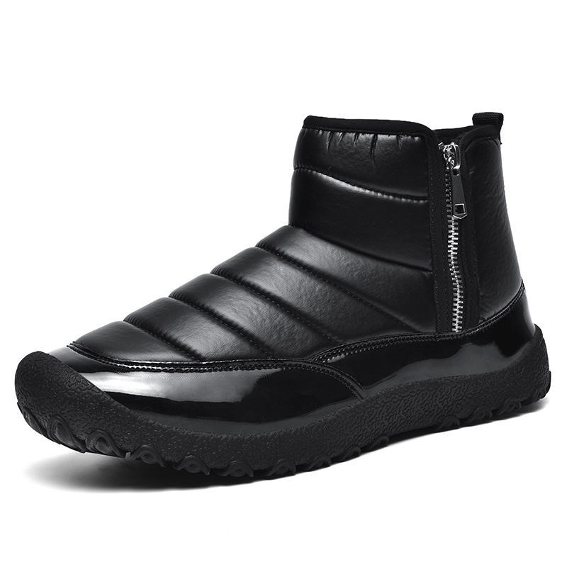 Cizme de zăpadă transfrontaliere noi pentru bărbați, pantofi de bumbac cu căptușeală din fleece, cizme de iarnă calde pentru exterior, pantofi de nord-est din bumbac mare, cizme pentru bărbați