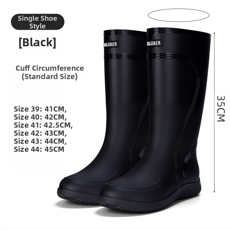 Европейски и американски модни мъжки гумени ботуши до средата на прасеца, ниски гумени ботуши, водоустойчиви, неплъзгащи се кухненски гумени обувки, риболовни, автомивки, работни обувки