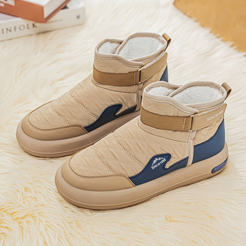 σε απόθεμα Northeast Snow Boots Ανδρικά Χειμερινά Αντιολισθητικά Ζεστά Αθλητικά Παπούτσια Εξωτερικού Χώρου με επένδυση fleece από Βαμβάκι, Casual, Αδιάβροχα Παπούτσια με Κοντό Σωλήνα