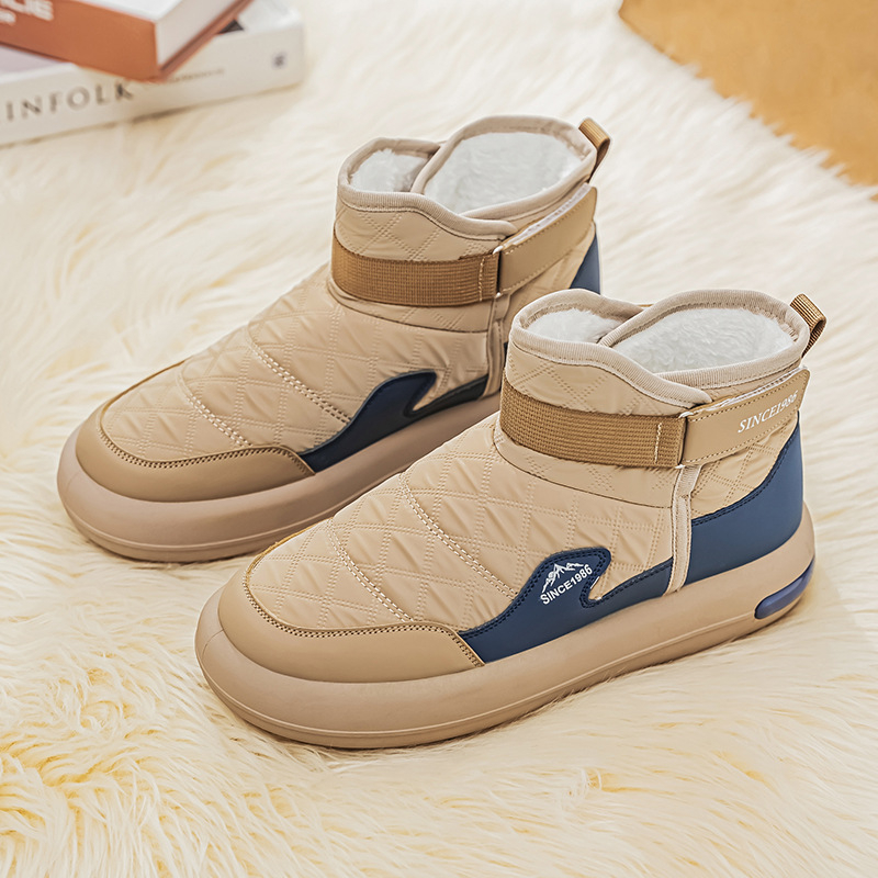 raktáron Northeast hótaposó férfi téli csúszásgátló meleg kültéri sportcipő polár béléssel pamut hétköznapi rövid csővel vízálló cipő