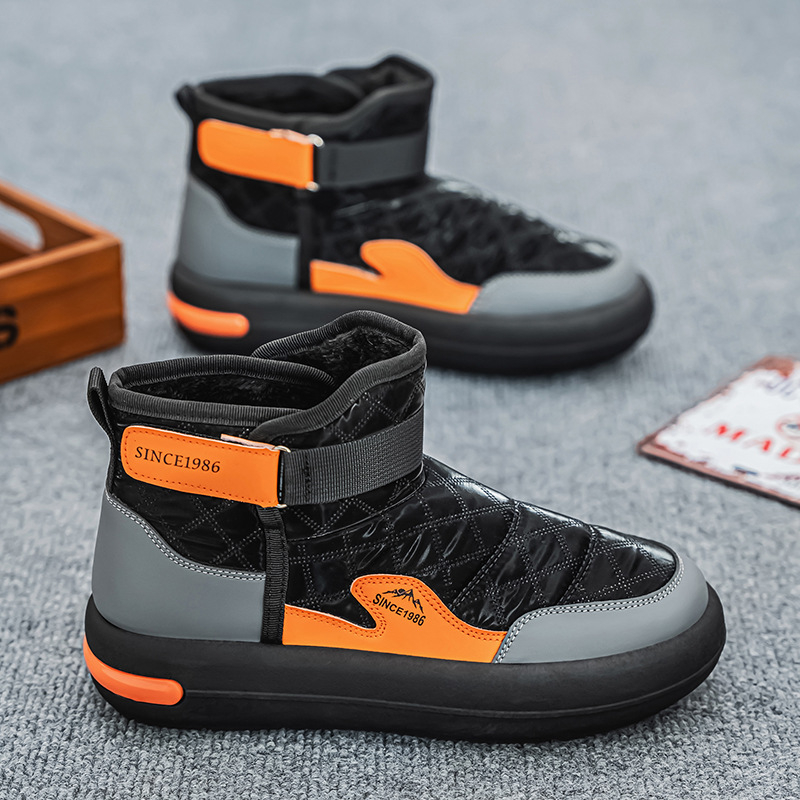 raktáron Northeast hótaposó férfi téli csúszásgátló meleg kültéri sportcipő polár béléssel pamut hétköznapi rövid csővel vízálló cipő