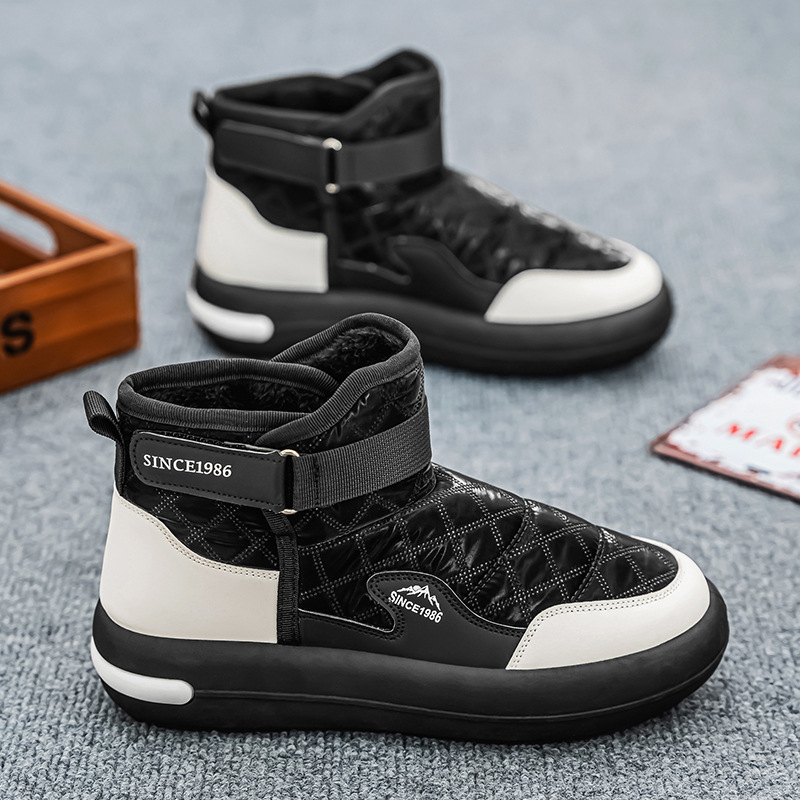 raktáron Northeast hótaposó férfi téli csúszásgátló meleg kültéri sportcipő polár béléssel pamut hétköznapi rövid csővel vízálló cipő