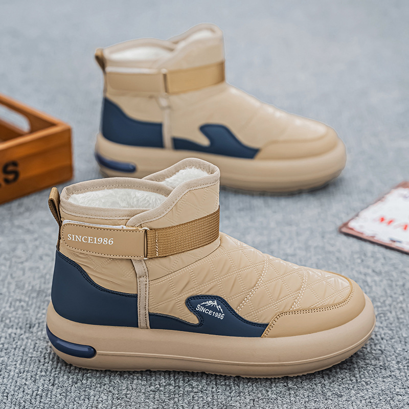 raktáron Northeast hótaposó férfi téli csúszásgátló meleg kültéri sportcipő polár béléssel pamut hétköznapi rövid csővel vízálló cipő