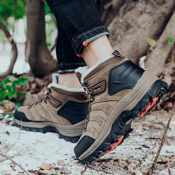 Χειμερινά ψηλά παπούτσια πεζοπορίας για ζευγάρια, βαμβακερά, ζεστά, ορεινά, υπαίθρια, casual, παπούτσια cross-country, άνετα, αθλητικά παπούτσια ταξιδιού