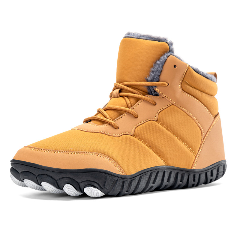 2024 Iarnă Transfrontalieră Pantofi de bumbac căptușiți cu fleece cald Cizme de zăpadă cu talpă groasă pentru exterior Cizme de zăpadă antiderapante pentru bărbați la modă, en-gros, pentru comerț exterior