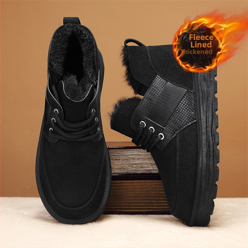 Pánske zimné topánky s flísovou podšívkou z bavlny Cross-border Big Cotton Northwest Snehule z roku 2025, teplé bavlnené čižmy s vysokým topom, veľkoobchod