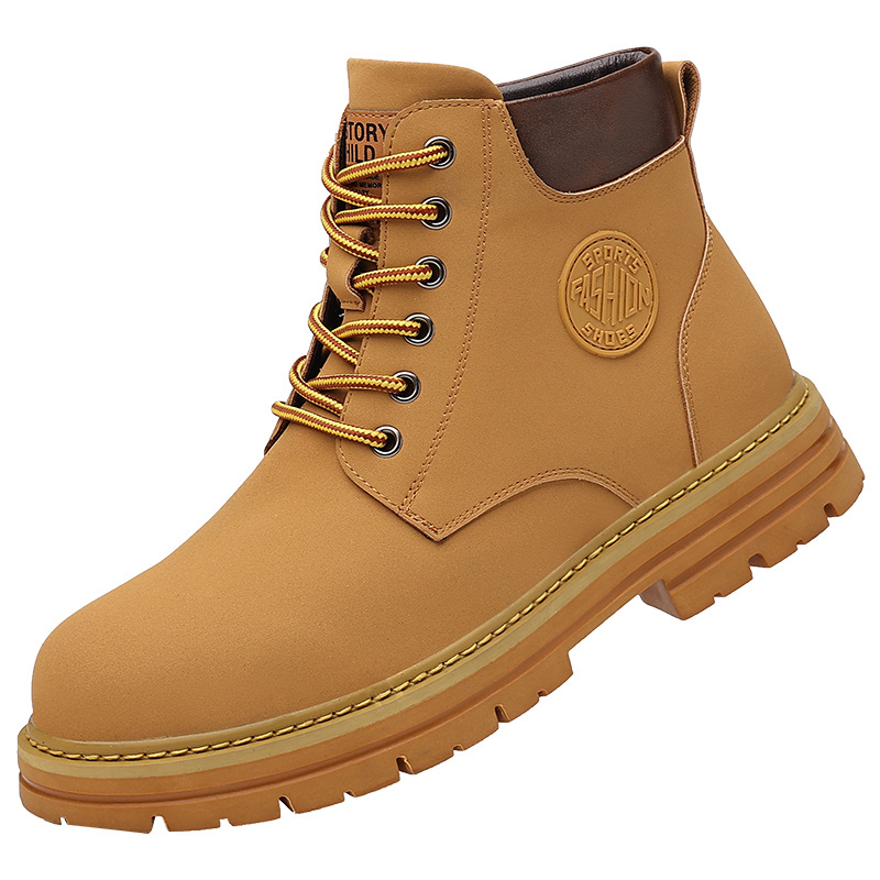 Martino stiliaus žieminiai batai, šilti, aukšti, medvilniniai, su vilnos pamušalu, vyriški motociklo batai, neslystantys, patogūs naudoti, sniego batai.