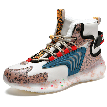 Παπούτσια Χειμερινών Σπορ Ανδρικά Μοντέρνα Παπούτσια Βρετανικά Ψηλά Παπούτσια Βελούδινα Ζεστά Βαμβακερά Παπούτσια Casual Φοιτητικές Μπότες Χιονιού Ανδρικά