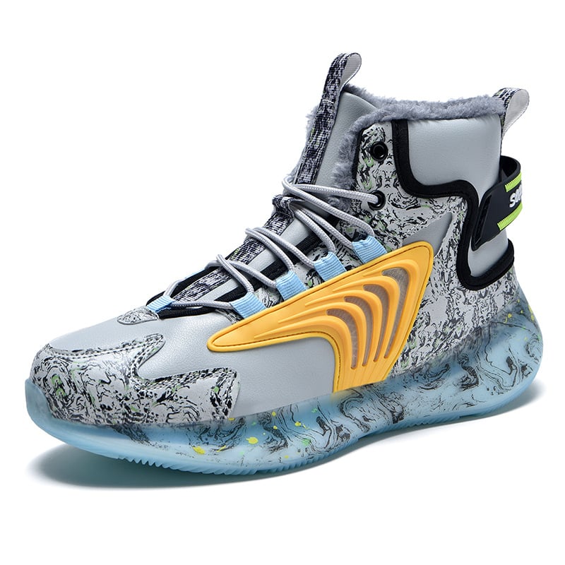 Pánske zimné športové topánky 2021, módne topánky, britské vysoké topánky, zamatové teplé bavlnené topánky, ležérne študentské snehové topánky pre mužov