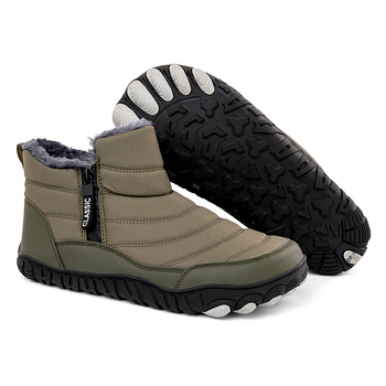 Vyriški sniego batai, pasienio, naujo stiliaus, aksominiai, sustorinti, šilti, vandeniui atsparūs, neslystantys, vidutinio aukščio, laisvalaikio, lauko, alpinizmo, medvilniniai, batai