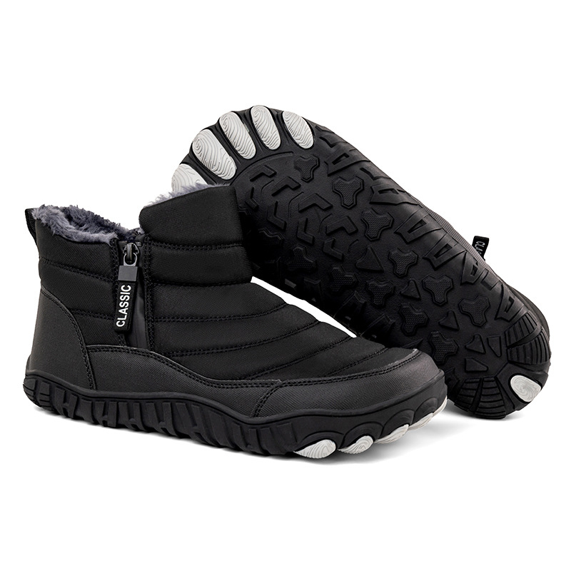 Vyriški sniego batai, pasienio, naujo stiliaus, aksominiai, sustorinti, šilti, vandeniui atsparūs, neslystantys, vidutinio aukščio, laisvalaikio, lauko, alpinizmo, medvilniniai, batai