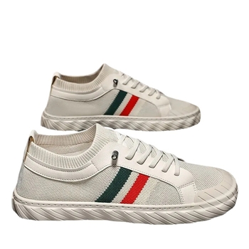 Νέα ανδρικά παπούτσια με αναπνεύσιμο πλέγμα και πλεκτό ύφασμα για το καλοκαίρι του 2025, ανδρικά ευέλικτα, αντιολισθητικά, αθλητικά, χαλαρά παπούτσια