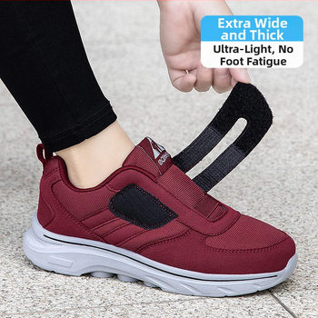 Senų žmonių batai moterims, minkšti padai, platūs ir storėjantys, mamos batai, skirti vidutinio ir vyresnio amžiaus žmonėms, patogūs, neslystantys, laisvalaikio sportiniai vaikščiojimo batai