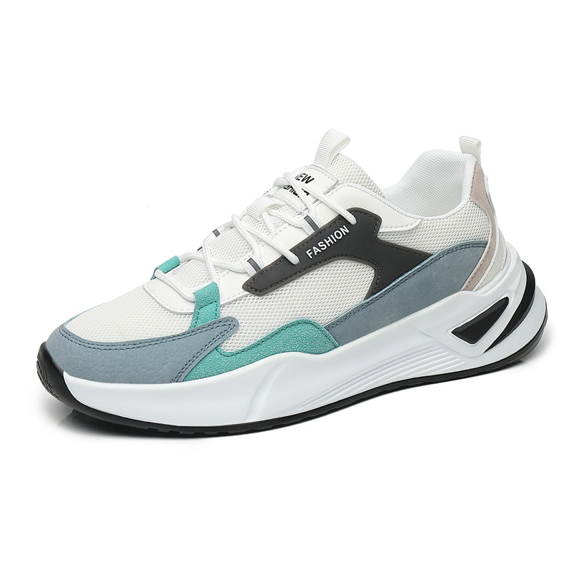 Нови модни мъжки ежедневни обувки с цветни блокове 2024, пролет и есен, дебело дъно, спортни мъжки обувки в стил Хонконг, модерни мъжки обувки Torre