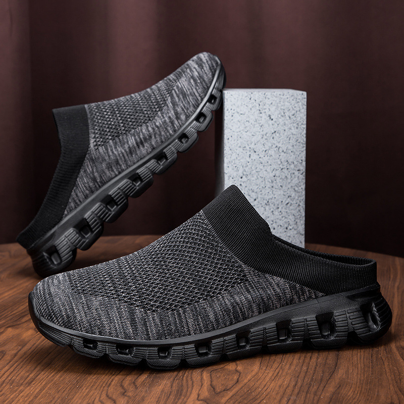 Μεγάλα μεγέθη Άνοιξη και Καλοκαίρι Lovers Flying Weaving Slip-on Lazy Shoes Κάλτσες Παπούτσια Mesh Αναπνέοντα Μοντέρνα Αθλητικά Casual Παπούτσια