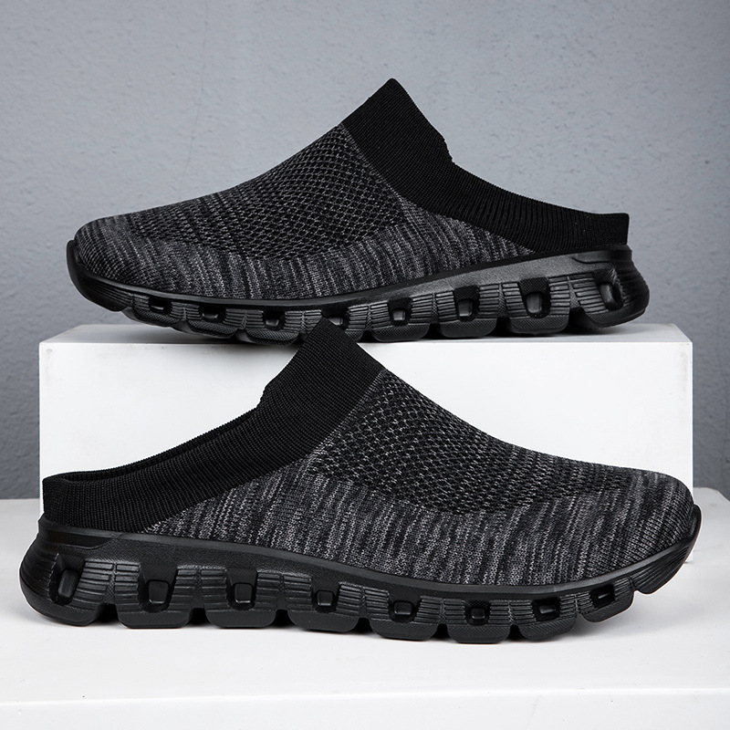 Pantofi sport casual respirabili, stiluri de primăvară și vară, plus mărime, pentru iubitorii de primăvară și vară, zburători, țesături, fără slip, leneși, șosete, pantofi din plasă