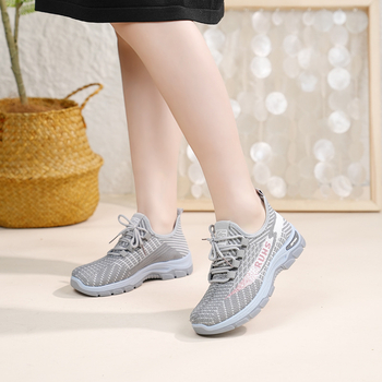 Γυναικεία Παπούτσια Νέα Χονδρική Διασυνοριακή Γυναικεία Παπούτσια Υφαντά με Μύγα Αναπνέοντα Εραστικά Casual Παπούτσια Όλα ταιριάζει Μαλακή σόλα Ελαφρύ αθλητικό παπούτσι