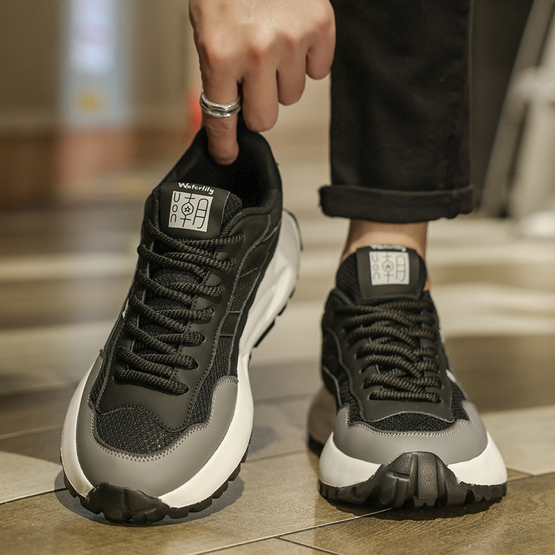 2025 kora tavaszi külkereskedelmi új férfi cipők, csúszásmentes, kopásálló, puha talpú, alkalmi cipők, divatos futócipők férfiaknak