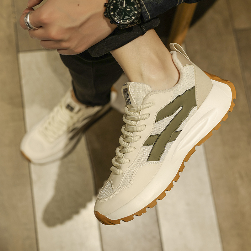 2025 kora tavaszi külkereskedelmi új férfi cipők, csúszásmentes, kopásálló, puha talpú, alkalmi cipők, divatos futócipők férfiaknak