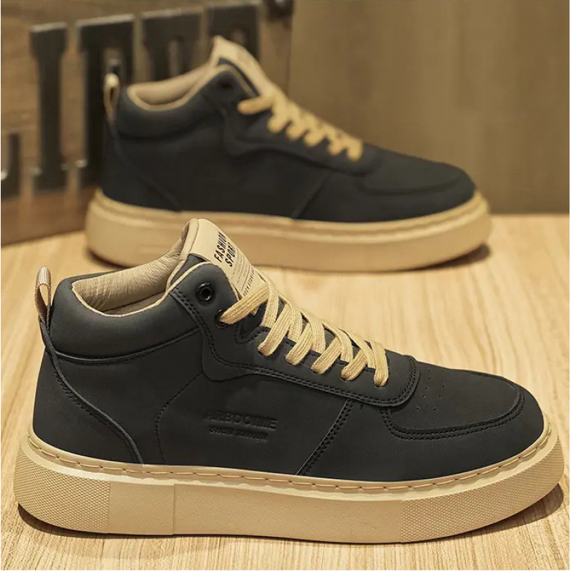 Pantofi de toamnă pentru bărbați, pantofi casual Joker, pantofi retro pentru bărbați, pantofi din piele întoarsă, talpă groasă, impermeabili, Xuheng, 5 sezoane