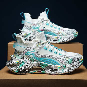 Cezhraničné plus size kórejské módne lietajúce tkanie maskáčové topánky čepele ležérne tenisky bežecké topánky Torre topánky trendy pánske topánky