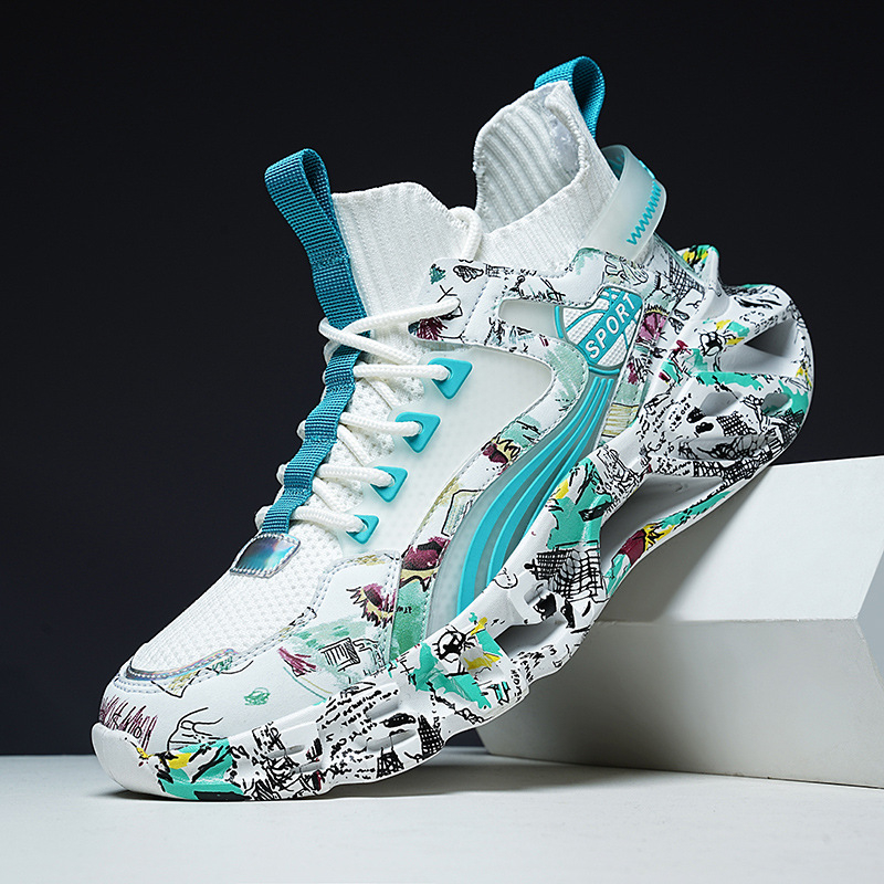 Cezhraničné plus size kórejské módne lietajúce tkanie maskáčové topánky čepele ležérne tenisky bežecké topánky Torre topánky trendy pánske topánky