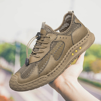 Pantofi sport de vară pentru bărbați, pantofi sport cu talpă moale, respirabili, cu plasă, subțiri, de plasă, pentru exterior