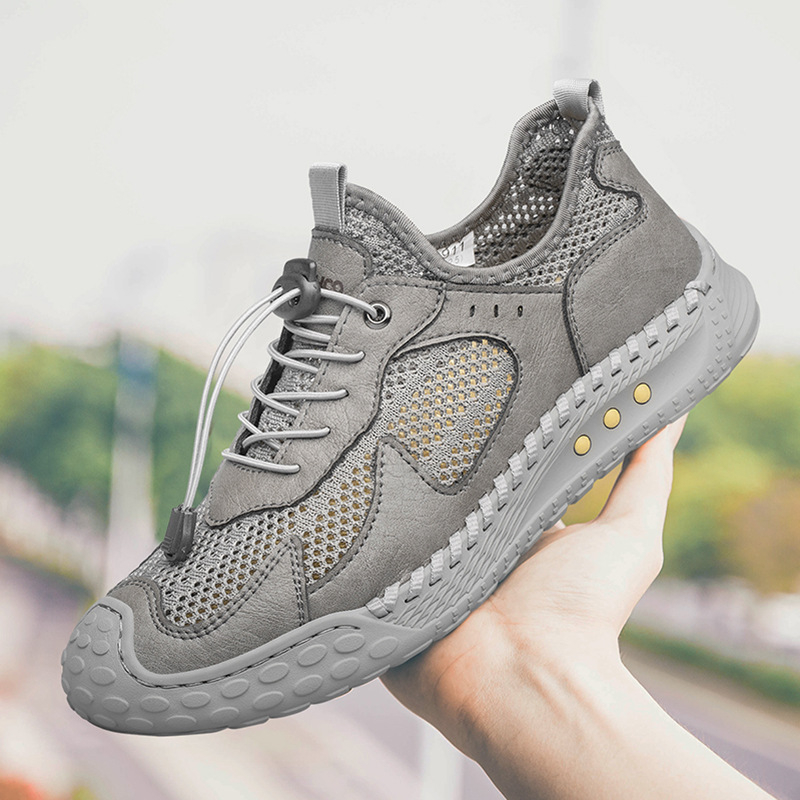 Pantofi sport de vară pentru bărbați, pantofi sport cu talpă moale, respirabili, cu plasă, subțiri, de plasă, pentru exterior