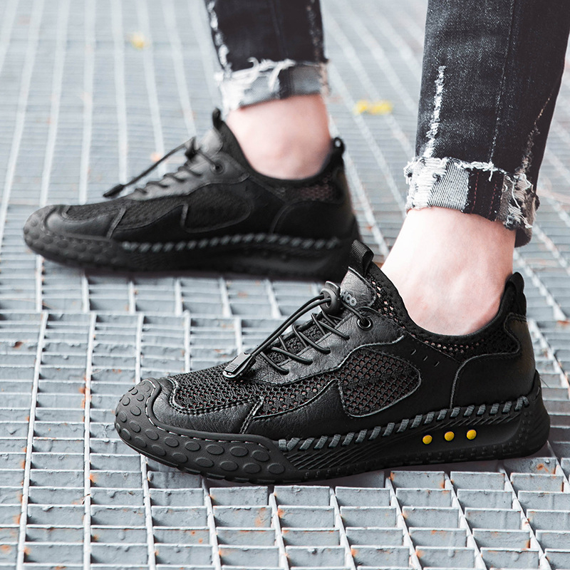 Pantofi sport de vară pentru bărbați, pantofi sport cu talpă moale, respirabili, cu plasă, subțiri, de plasă, pentru exterior