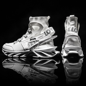 Határokon átnyúló nagy méretű férfi cipők, divatos magasságnövelő cipők, férfi ütéscsillapító futócipők, őszi lélegző vastag talpú puha talpú kosárlabda sportfutócipők