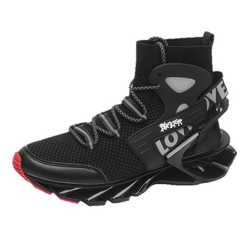 Határokon átnyúló nagy méretű férfi cipők, divatos magasságnövelő cipők, férfi ütéscsillapító futócipők, őszi lélegző vastag talpú puha talpú kosárlabda sportfutócipők