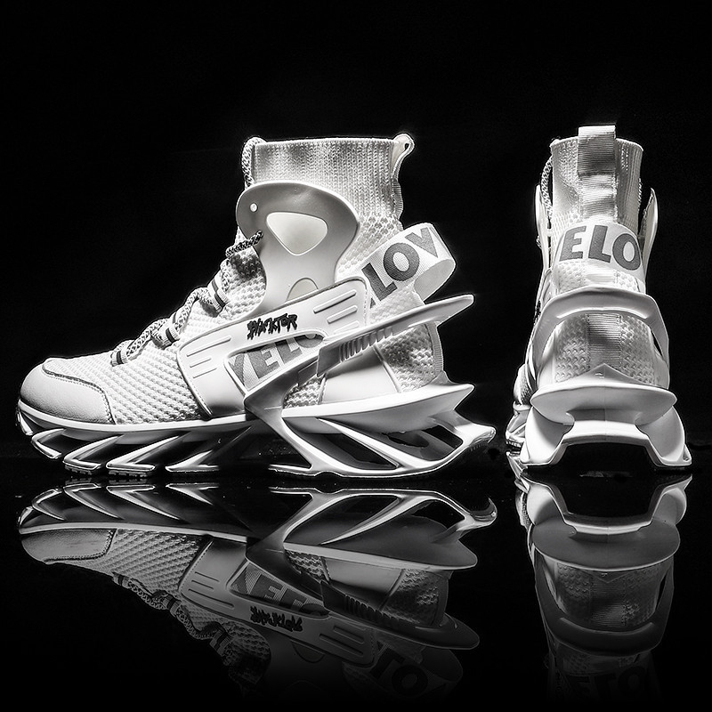 Határokon átnyúló nagy méretű férfi cipők, divatos magasságnövelő cipők, férfi ütéscsillapító futócipők, őszi lélegző vastag talpú puha talpú kosárlabda sportfutócipők