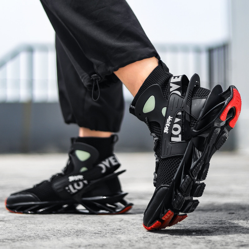 Határokon átnyúló nagy méretű férfi cipők, divatos magasságnövelő cipők, férfi ütéscsillapító futócipők, őszi lélegző vastag talpú puha talpú kosárlabda sportfutócipők