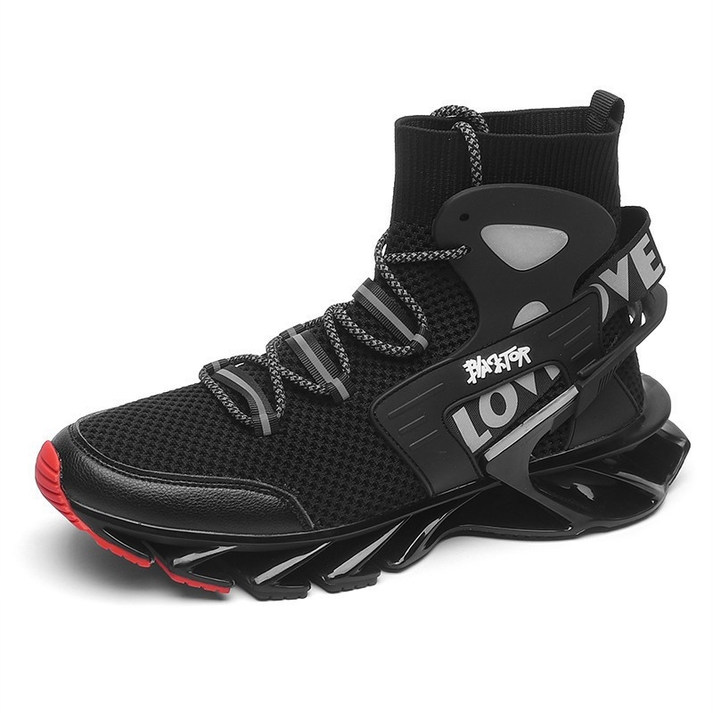 Határokon átnyúló nagy méretű férfi cipők, divatos magasságnövelő cipők, férfi ütéscsillapító futócipők, őszi lélegző vastag talpú puha talpú kosárlabda sportfutócipők