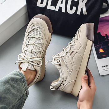 Pantofi sport Forrest Gump Mesh pentru primăvara anului 2025, pantofi sport casual pentru bărbați, cu toc scăzut, albi, la modă