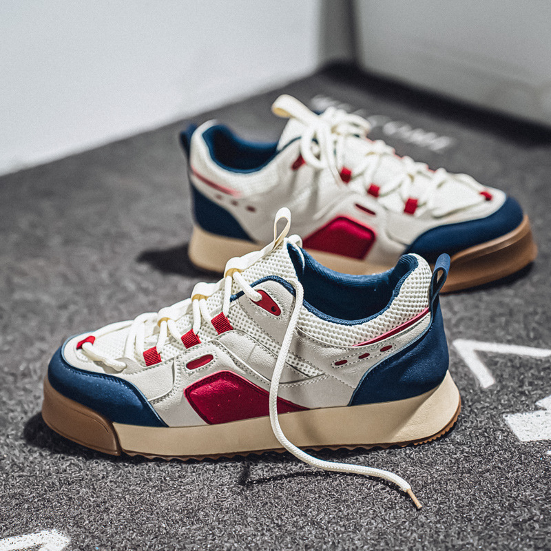 Pantofi sport Forrest Gump Mesh pentru primăvara anului 2025, pantofi sport casual pentru bărbați, cu toc scăzut, albi, la modă