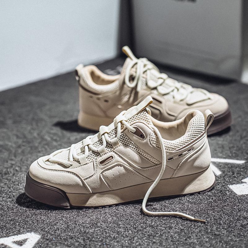 Pantofi sport Forrest Gump Mesh pentru primăvara anului 2025, pantofi sport casual pentru bărbați, cu toc scăzut, albi, la modă