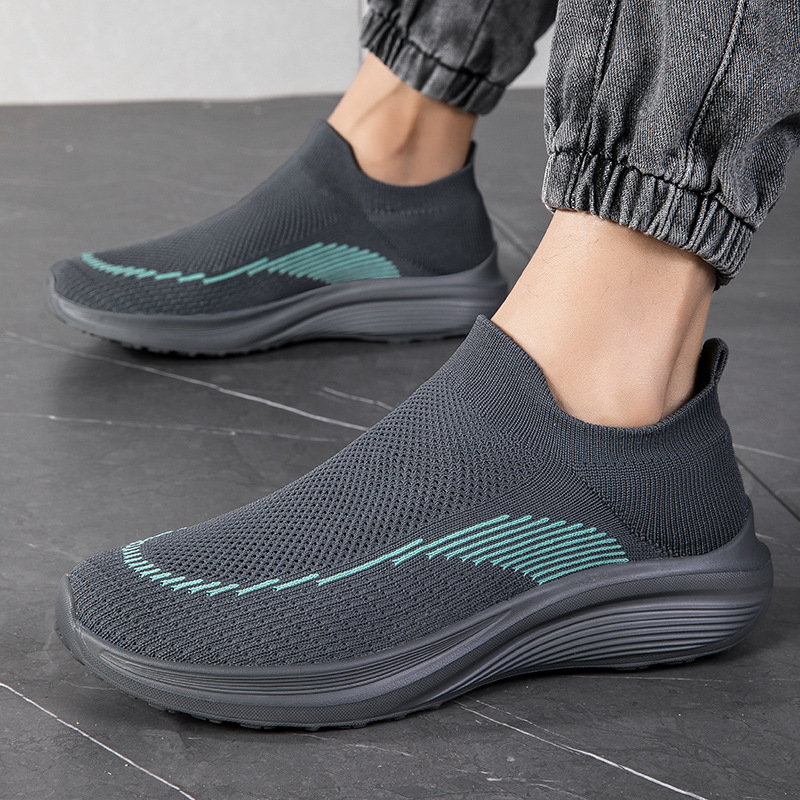 Pantofi sport din plasă țesută pentru primăvara 2024, mărime mare, pantofi casual pentru bărbați, pantofi din plasă, pantofi elastici pentru cupluri, pantofi sport din plasă