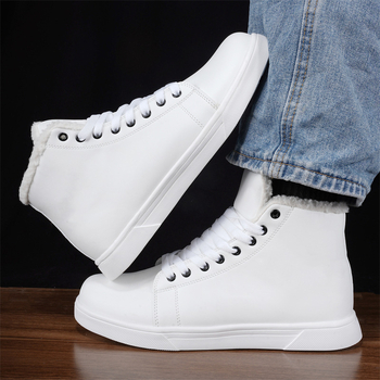 Νέα λευκά παπούτσια Putian για άνδρες και γυναίκες, μοντέρνα παπούτσια με επένδυση από φλις, σε λευκό χρώμα. Μοντέρνα ανδρικά sneaker για όλες τις χρήσεις.