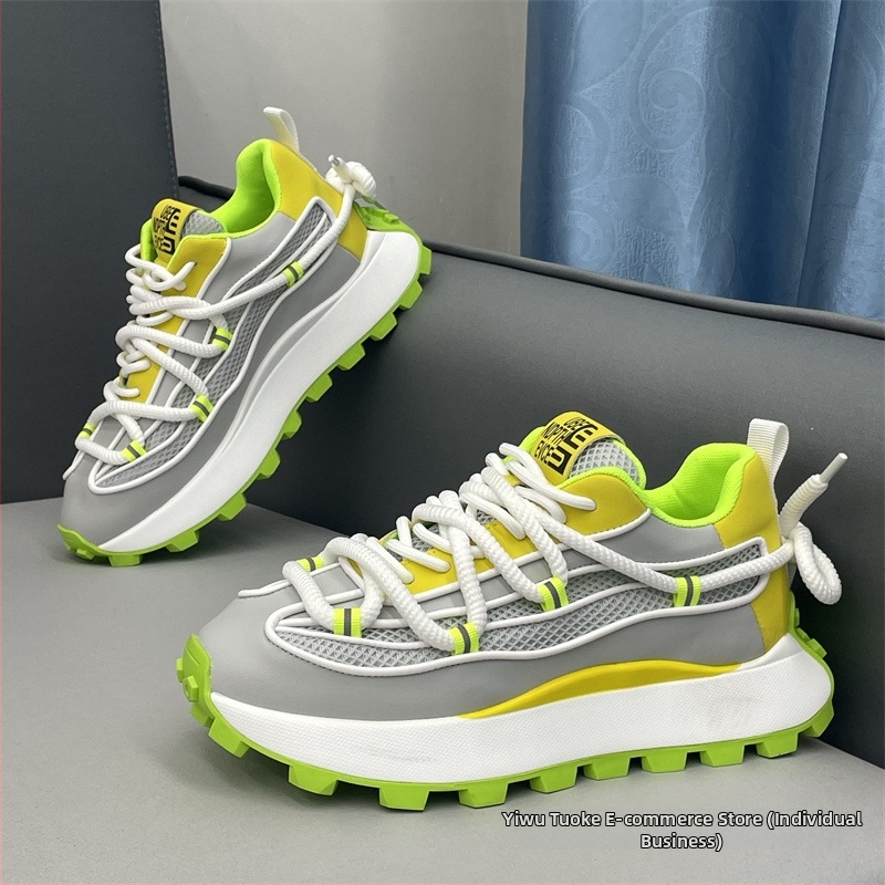 Εξατομικευμένα, μοντέρνα, casual παπούτσια για φοιτητές πανεπιστημιούπολης, μοντέρνα ανδρικά παπούτσια πλατφόρμας που αυξάνουν το ύψος για άνδρες