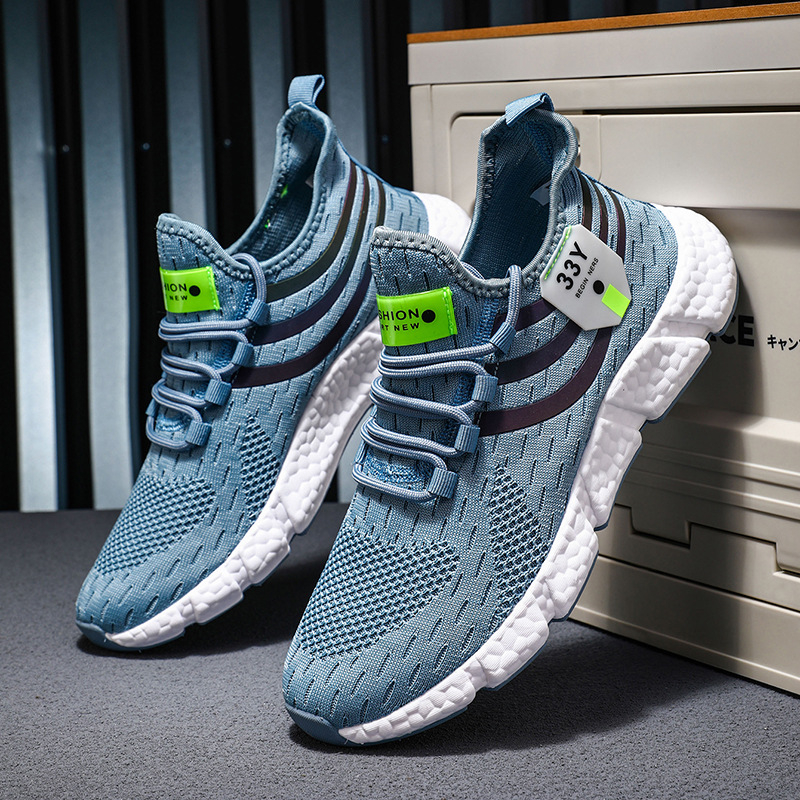Letné bežecké topánky pre páry s 14-farebnou priedušnou sieťovinou, cezhraničnou veľkosťou, s veľkou podrážkou, ľahké, s popcorn podrážkou