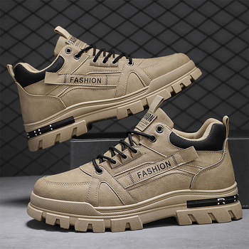 Pantofi sport pentru bărbați, toamna și iarna, stil retro, din piele, cu talpă groasă, cu lace-up, stil exterior, pentru comerț exterior