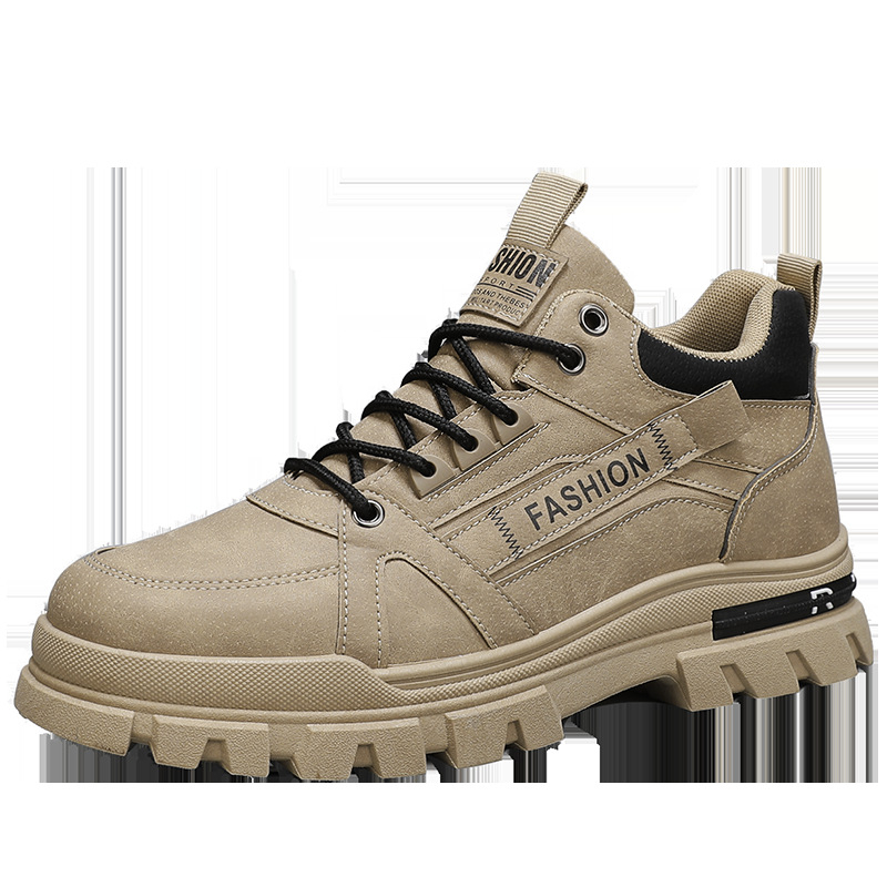 Pantofi sport pentru bărbați, toamna și iarna, stil retro, din piele, cu talpă groasă, cu lace-up, stil exterior, pentru comerț exterior