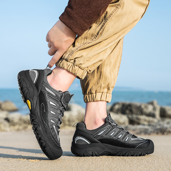 Pantofi sport casual pentru bărbați, pantofi de drumeție în aer liber, pantofi de primăvară și toamnă noi, respirabili, de dimensiuni mari, cu mânecă joasă, pentru bărbați