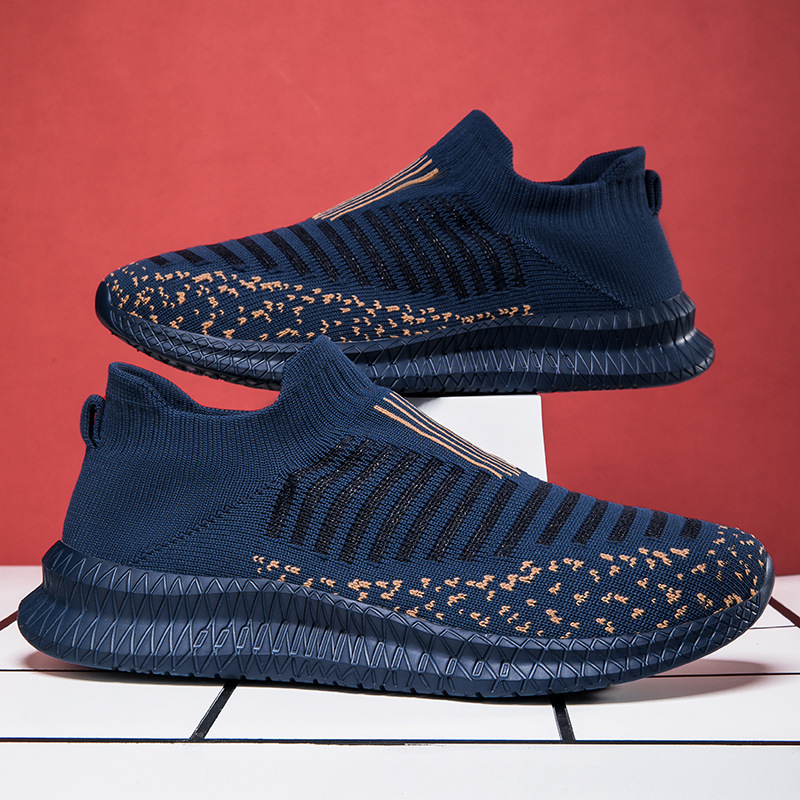 Pánske topánky ponožky ústa jar a leto cezhraničný trend priedušné bežecké topánky ľahké sieťované leto plus veľkosť tenisky 46 yardov generácia vlasov