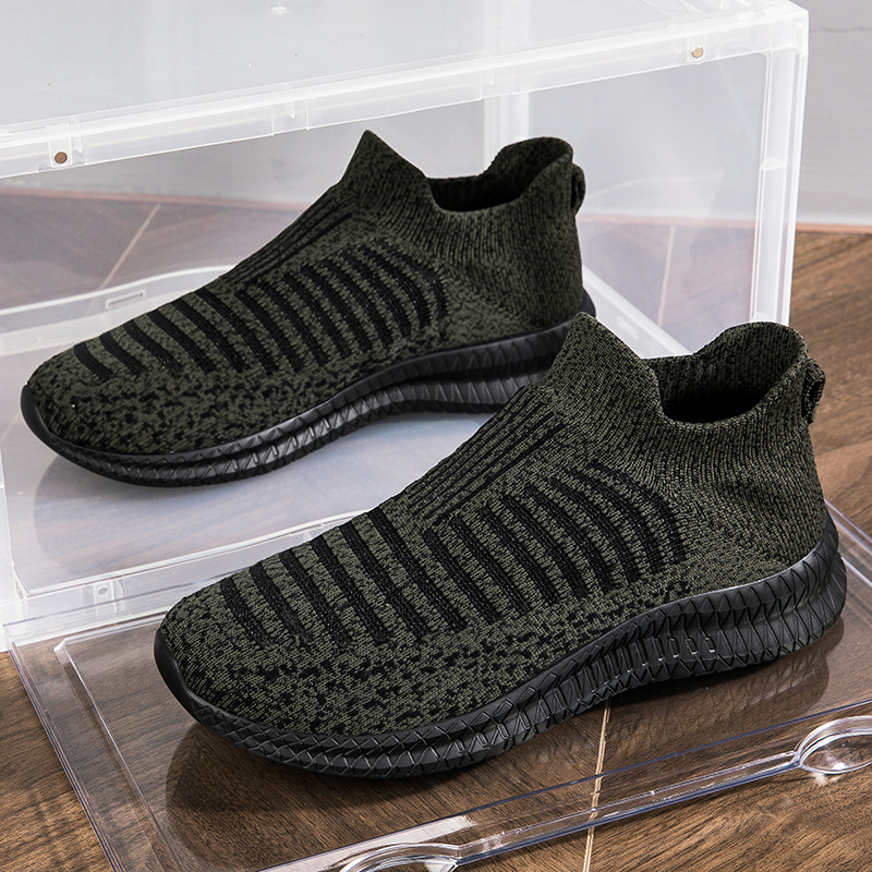 Pánske topánky ponožky ústa jar a leto cezhraničný trend priedušné bežecké topánky ľahké sieťované leto plus veľkosť tenisky 46 yardov generácia vlasov