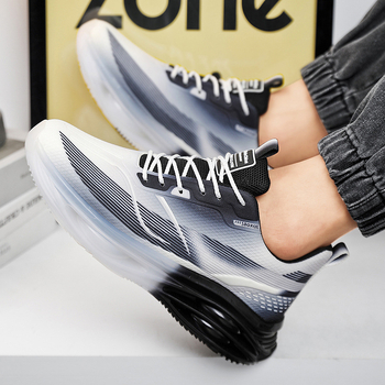 Generație transfrontalieră de pantofi bărbătești de mărime plus, toamna 2024, pantofi sport naționali de maree pentru bărbați, pantofi de alergare casual cu fund moale din plasă