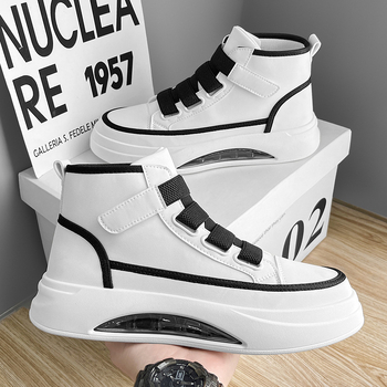 Suurendatud paksu tallaga kõrged kingad meestele 2024. aasta sügise uued kõrged laudkingad sisemised suurenenud meeste kingad noortele hingavad kõrged kingad