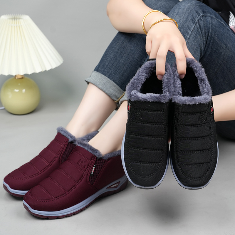 Ziemas vecie Pekinas kokvilnas zābaki, sabiezināti, ūdensnecaurlaidīgi, neslīdoši, ērti pusmūža un vecāka gadagājuma māmiņām, plakani, ērti pārrobežu sniega zābaki